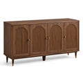 Aparador de Madera Marrón de 160 cm con 4 Puertas