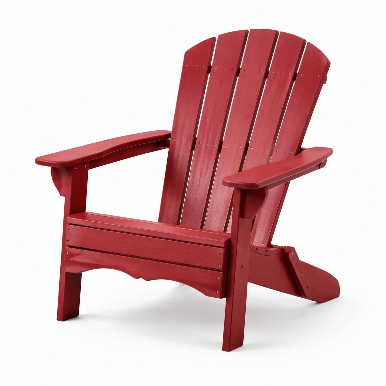 Silla Adirondack de Madera para Exterior Roja
