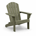 Silla Adirondack de madera reciclada color oliva 90 cm