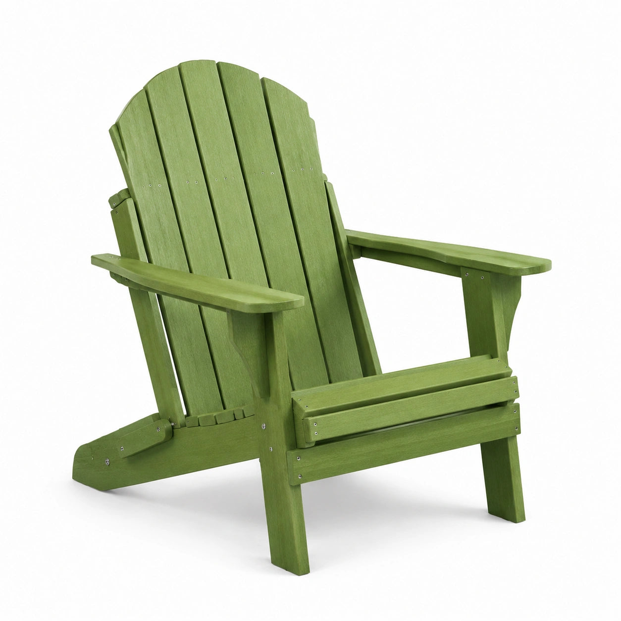 Silla Adirondack de Madera Verde para Exterior
