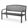 Banco de metal negro 125x60x80 cm