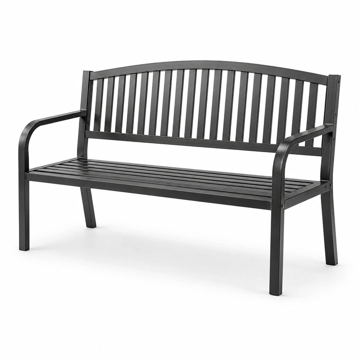 Banco de metal negro 125x60x80 cm