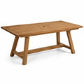 Mesa de jardín de madera de teca 200x100x75 cm